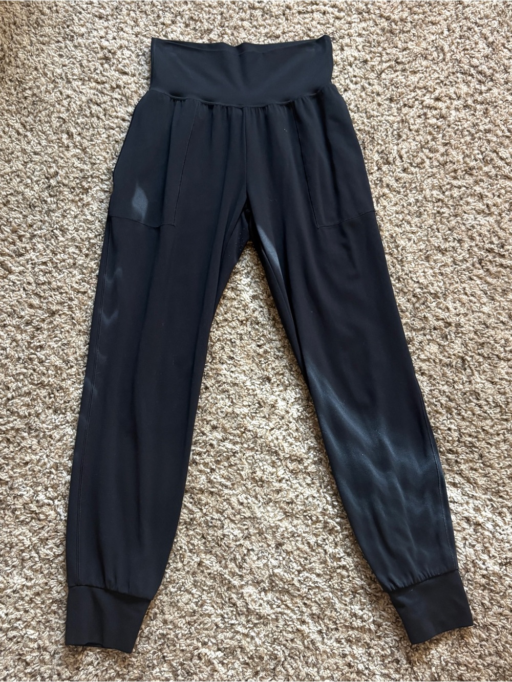 Athleta Cruise Jogger In Powervita Black Pants High Rise Women's Size XS 531288